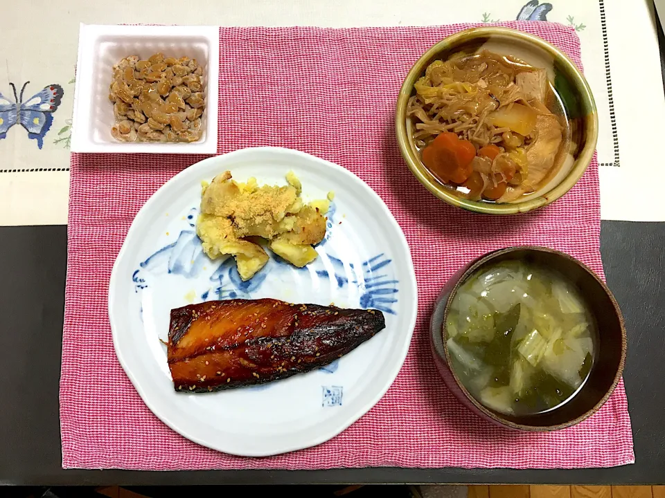 Snapdishの料理写真:鯖の味醂干しのご飯|みよさん