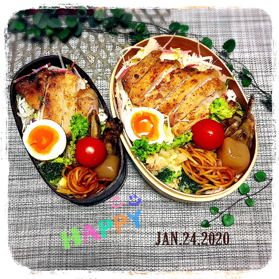 Snapdishの料理写真:1/24 ☺︎☺︎ 豚ロース塩麹漬け焼き弁当✩.*˚|jon2さん