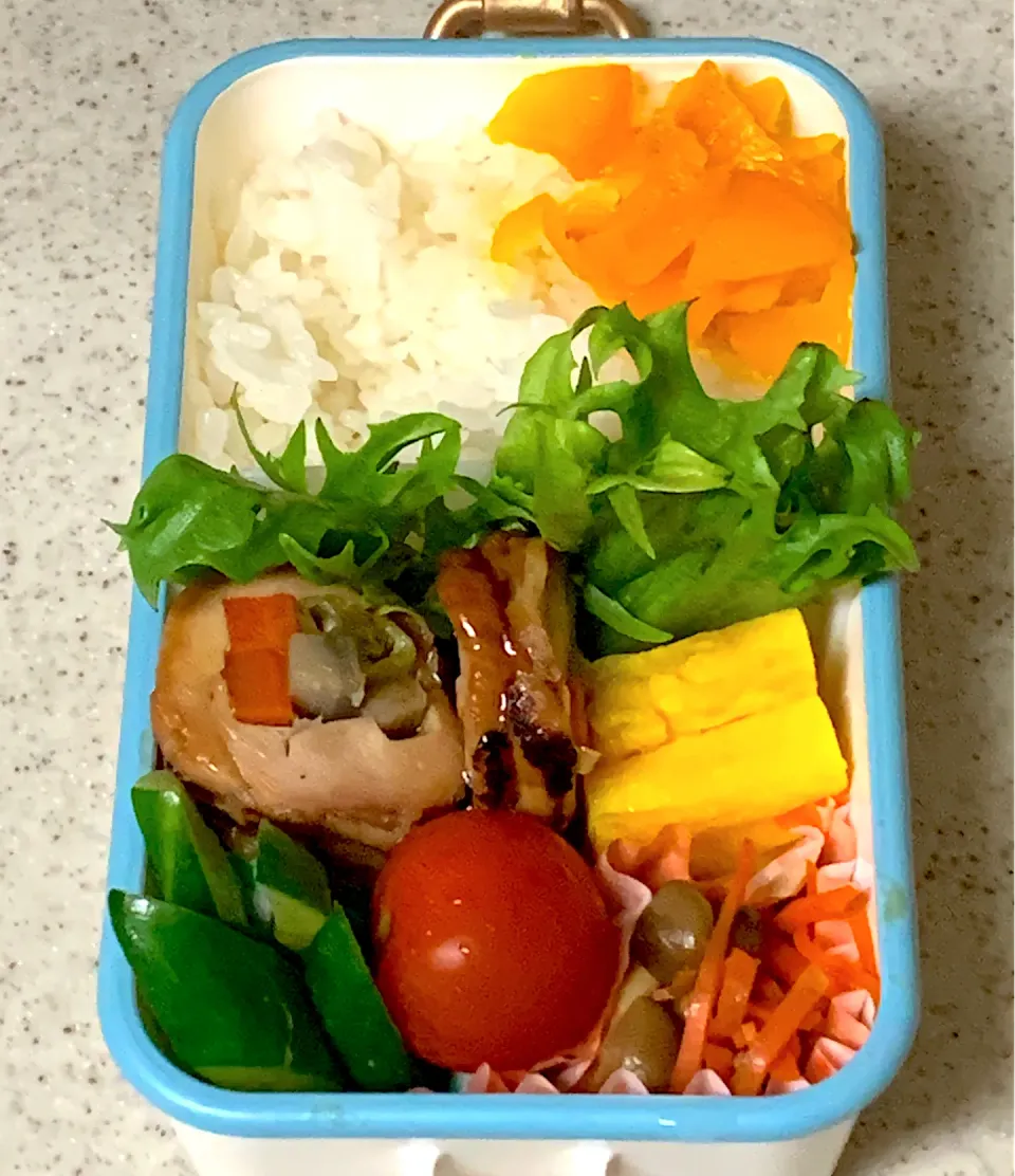 Snapdishの料理写真:鶏肉の野菜ロール巻弁当|besさん