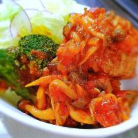 しめじ入りトマトソースの
煮込み風ハンバーグ～♪♪