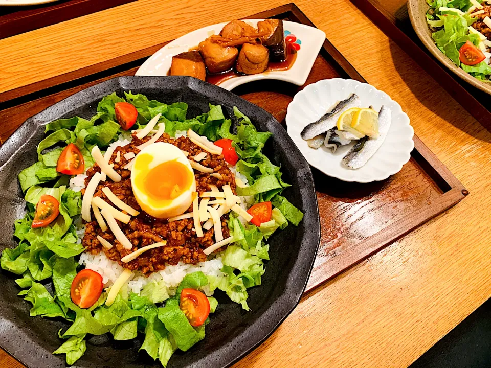 我が家の晩ごはん🍚タコライス、鰤照り焼き、ままかりマリネ|いちごさん