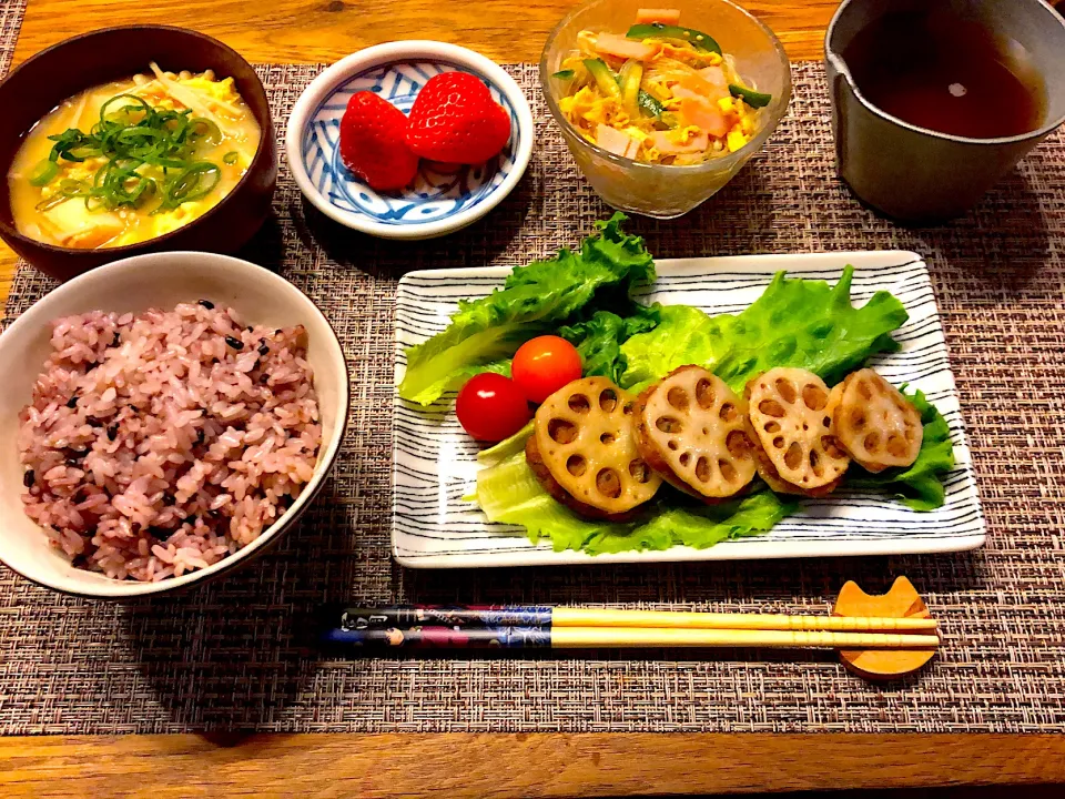 蓮根のはさみ焼きご飯作りました|ヒヨリ飯さん