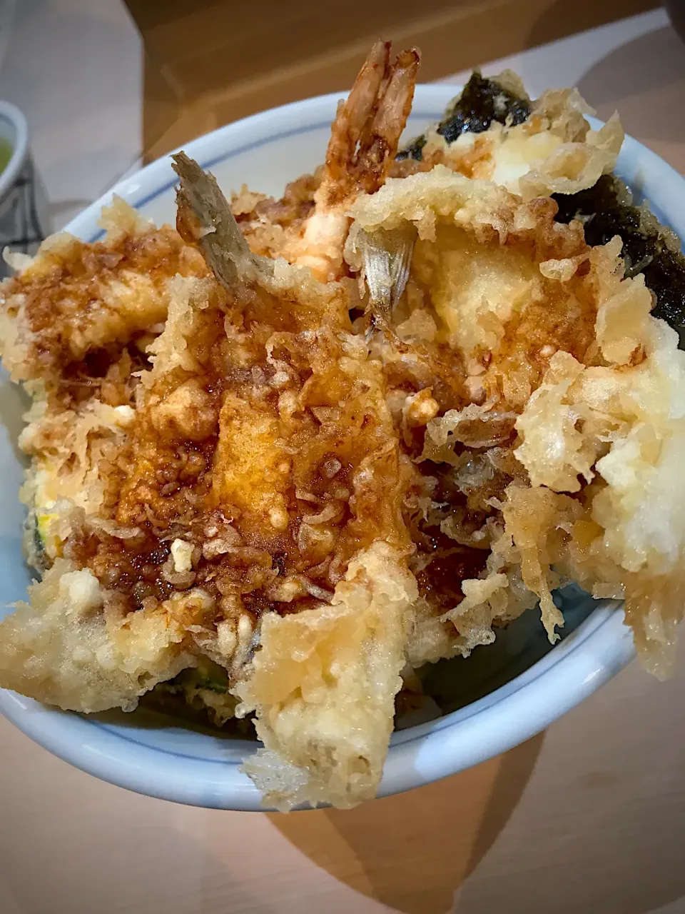 Snapdishの料理写真:天丼、キスを追加。しめて700円。安い。|Tomyさん