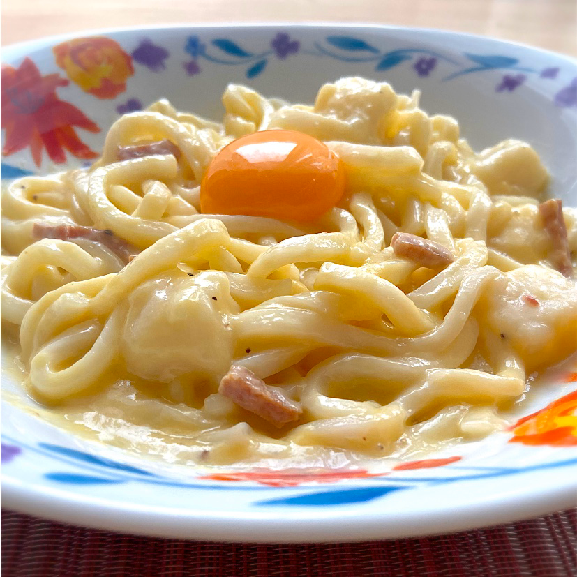 カルボナーラちからうどん☺︎