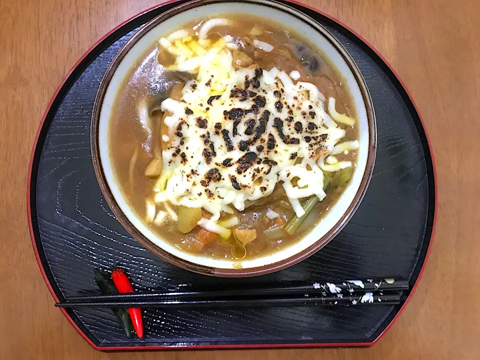 チーズカレーうどん|ゆうかさんさん