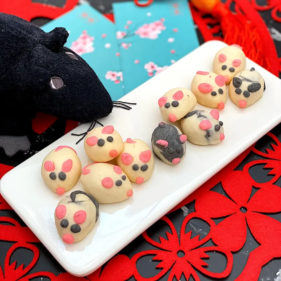 Rat shaped butter cookies|12Dragonさん