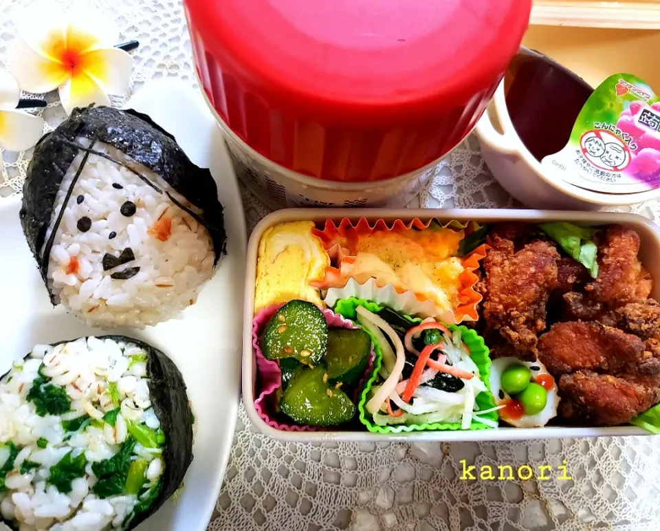 おかめちゃんおにぎりnoバレーボール応援弁当|かのりさん