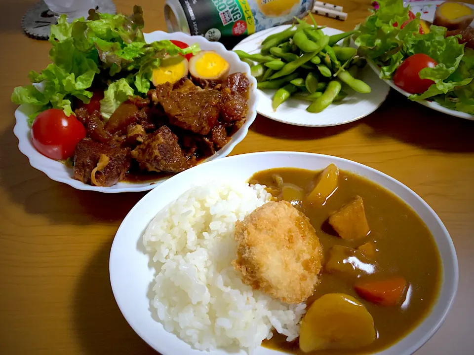 2020.1.18の男女飯絆は、 初圧力鍋を使った豚の角煮大根とヒレカツカレーライス(^^♪|ひーちゃんさん