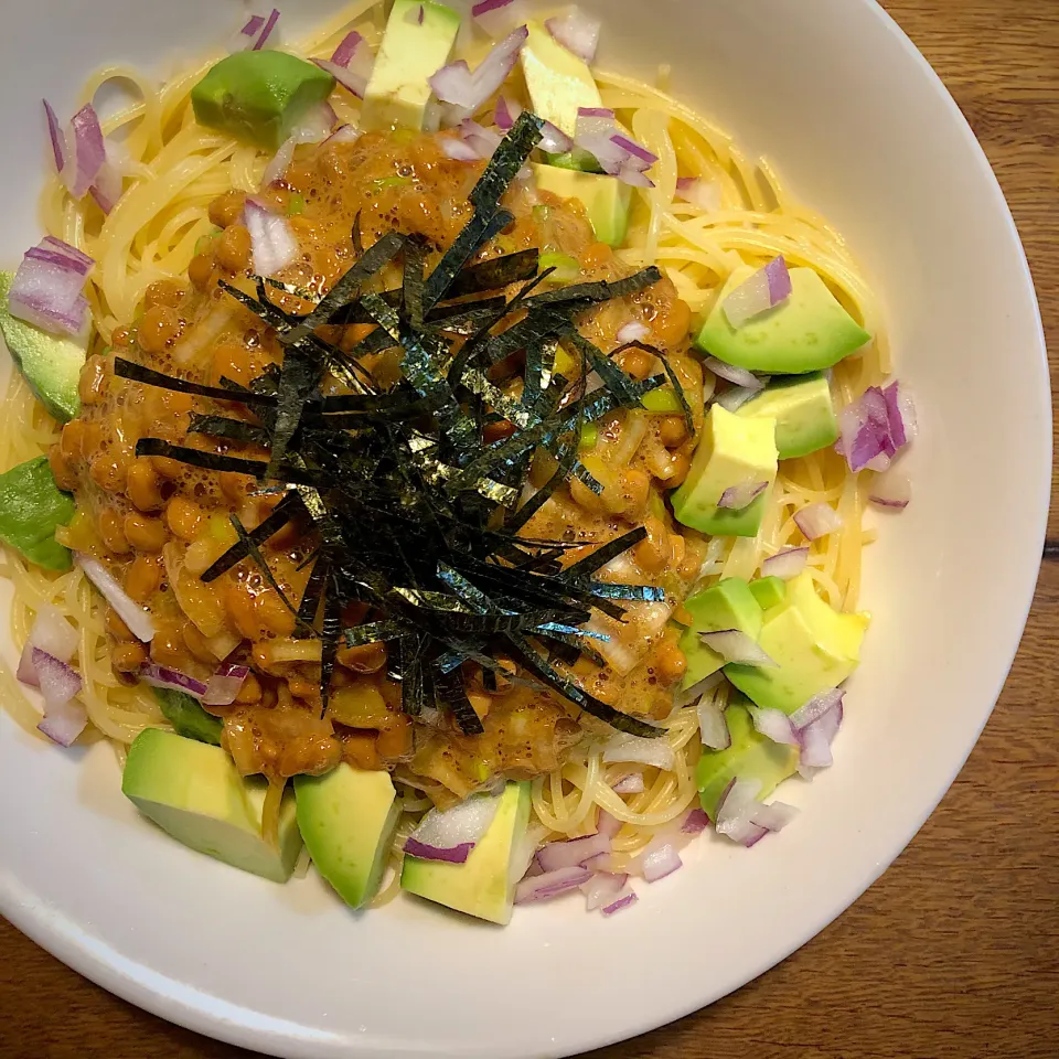 #vegan 
納豆パスタ|makiko_aさん