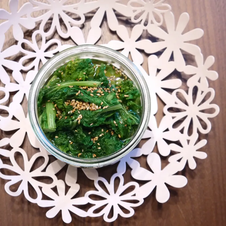 アッチさんの料理 菜の花のつゆだくおひたし|麻紀子さん