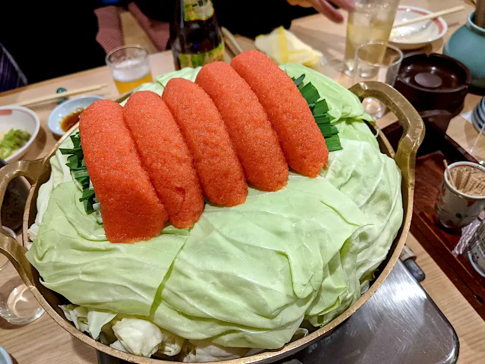 明太子もつ鍋😂|アライさんさん