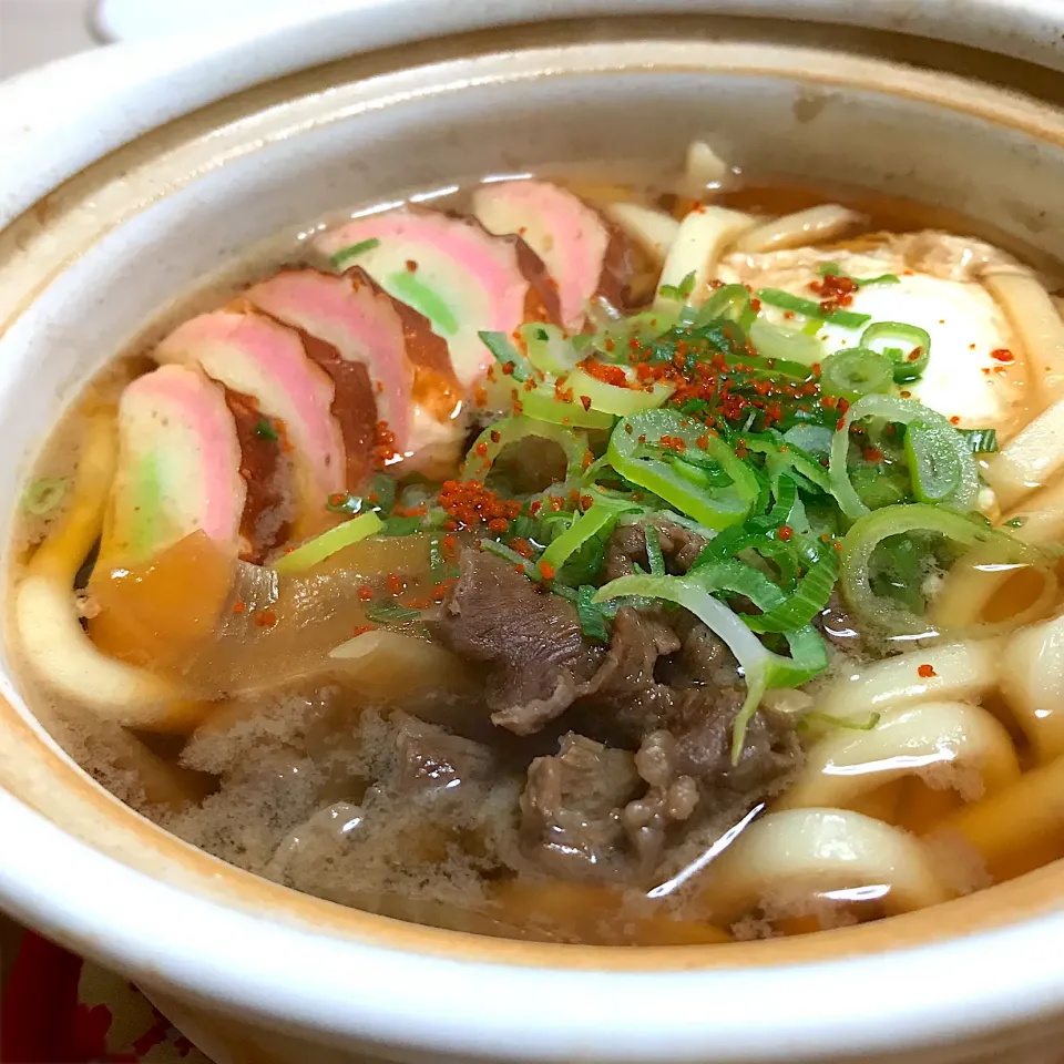 牛丼の残りで肉うどん(´◡͐`)🐾❤|さくらさん