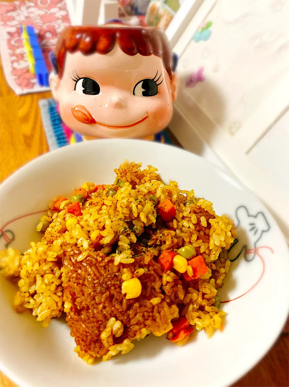 炊飯器にお任せ♡カレーピラフ。|ぽき。さん