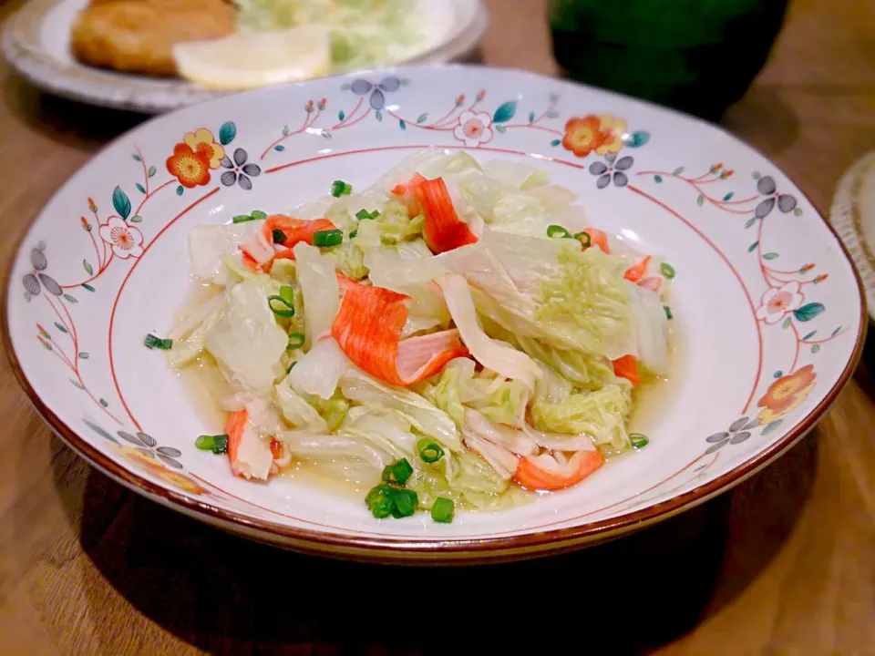 白菜とカニカマのホットポンサラダ|古尾谷りかこさん