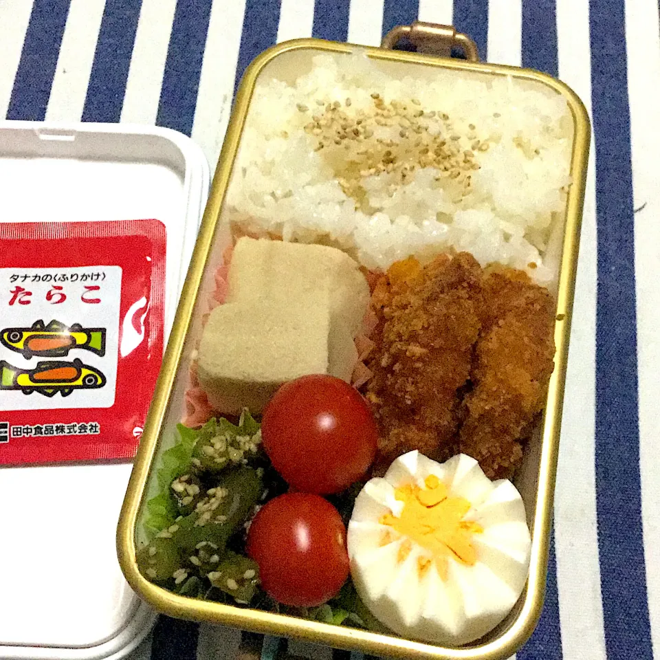 Snapdishの料理写真:長女の中学弁当！なんか少ないかな？足りるかな？|yukoさん