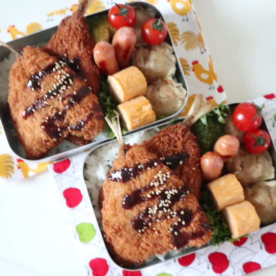 中学生男子年子弁当🍱冷凍アジフライとチルド焼売でズボラ飯(´∀｀=)|なかじー。さん