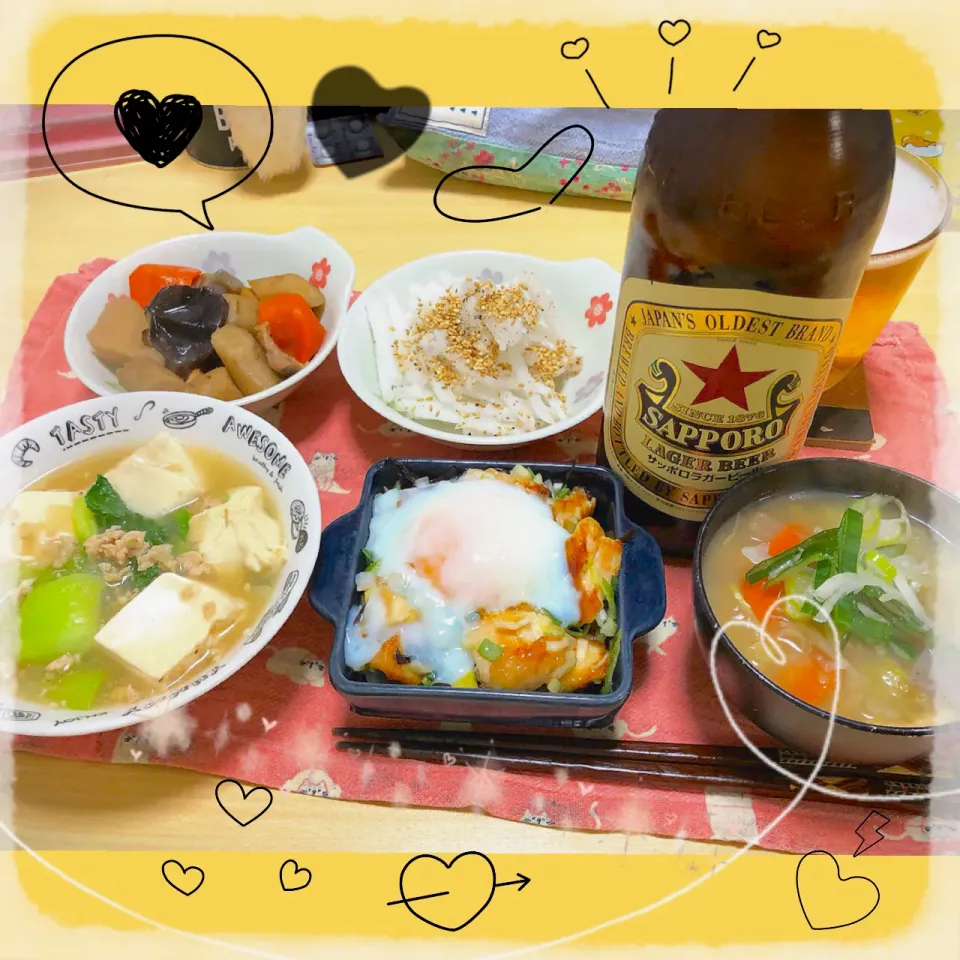 Snapdishの料理写真:１／２８ ｔｕｅ 晩ごはん🍴＊○°|rinaronarさん