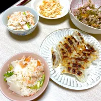 Snapdishの料理写真:晩ごはん|わさびまめさん