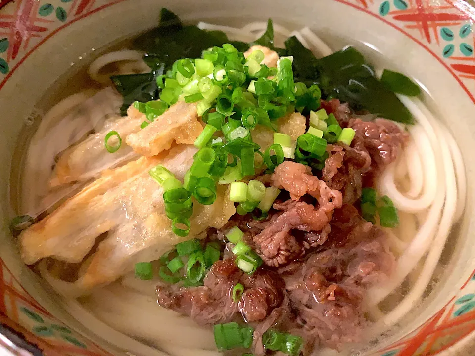 肉ごぼうわかめうどん|ともさん