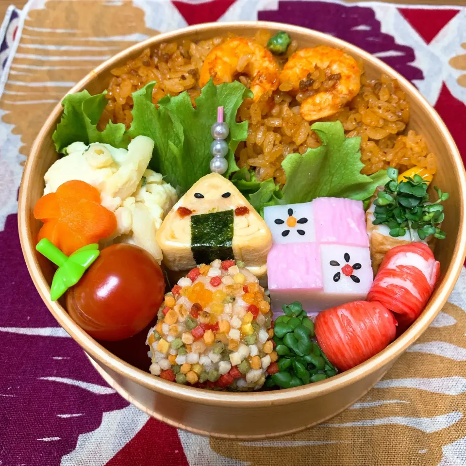 旦那のお弁当1 チキンライス弁当にしました^ ^|ヤマネコさん