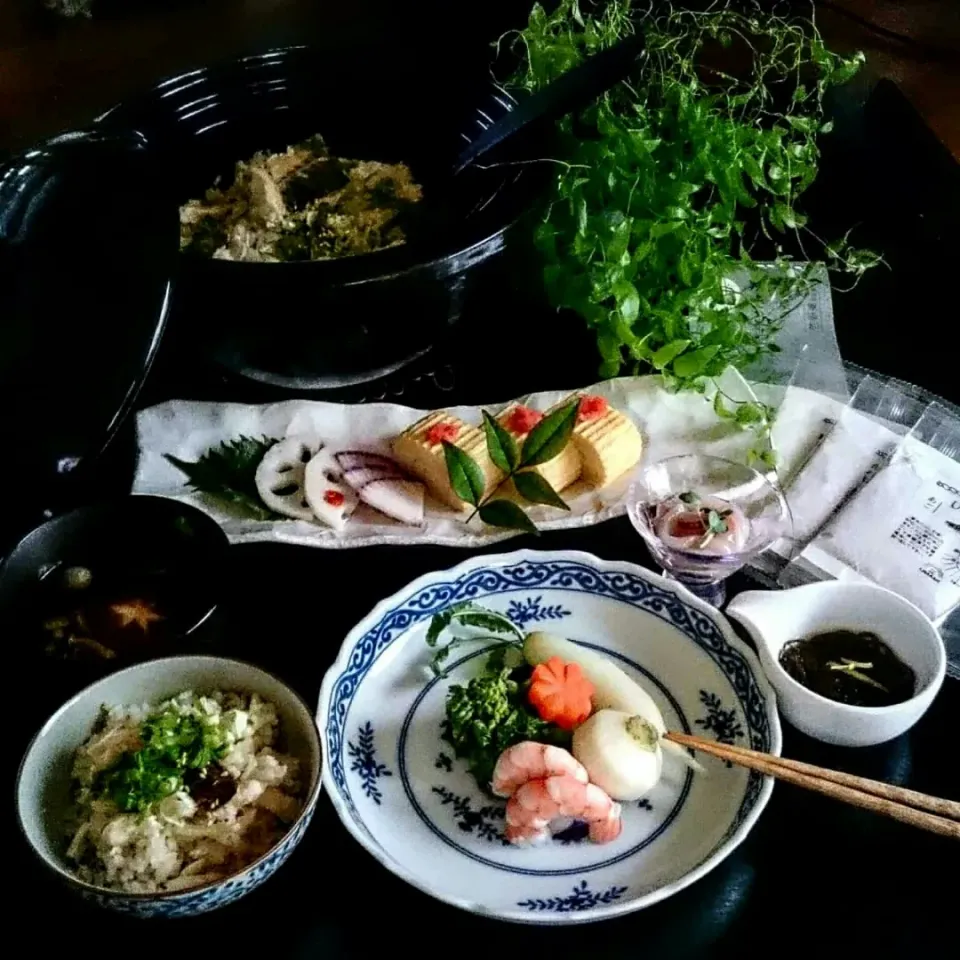 鯛めしとエビと大根と蕪の含め煮🎶|瑞さん