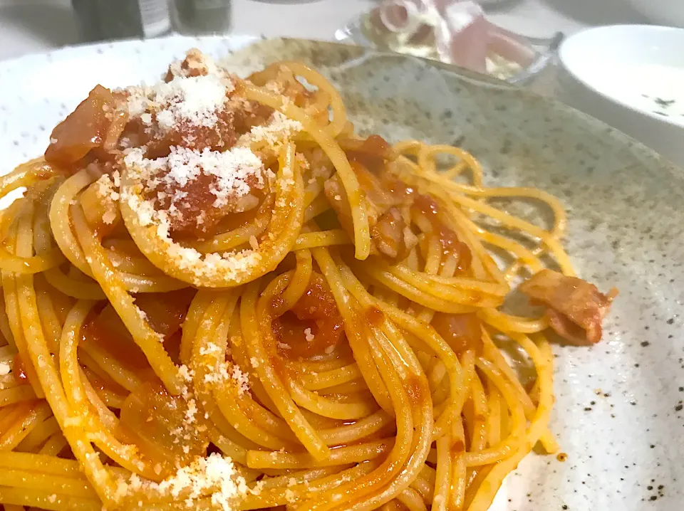 トマトソースパスタのランチ♪|sakkoさん