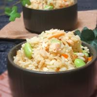 Theリメイク！手作り切り干し大根の煮物de 炊き込みご飯へ……枝豆とスモークサーモンの混ぜこみご飯♪♪