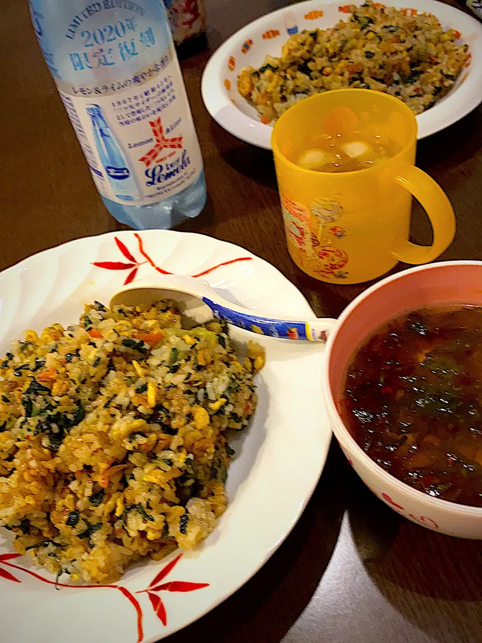 炒飯　豆腐と海苔の中華スープ|ch＊K*∀o(^^*)♪さん