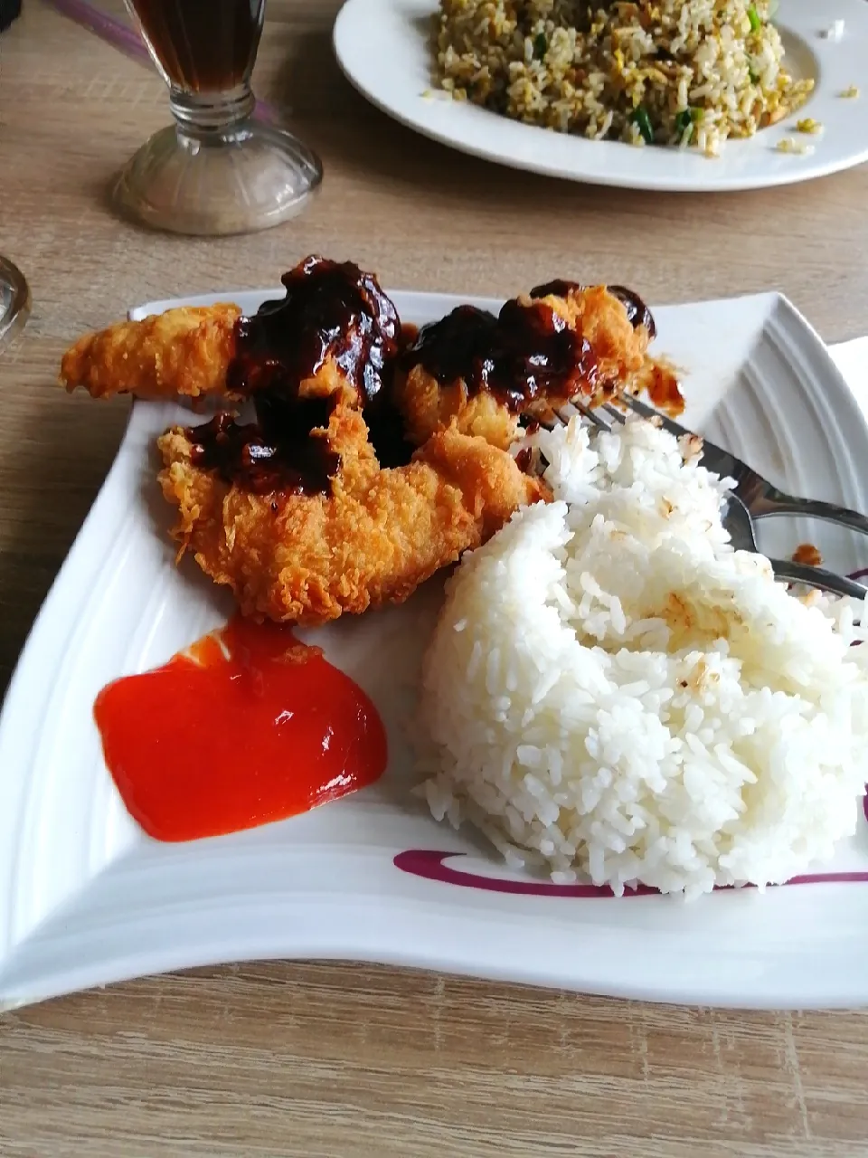 Nasi ayam crispy Black peppper sauce|Ichal Chuiさん