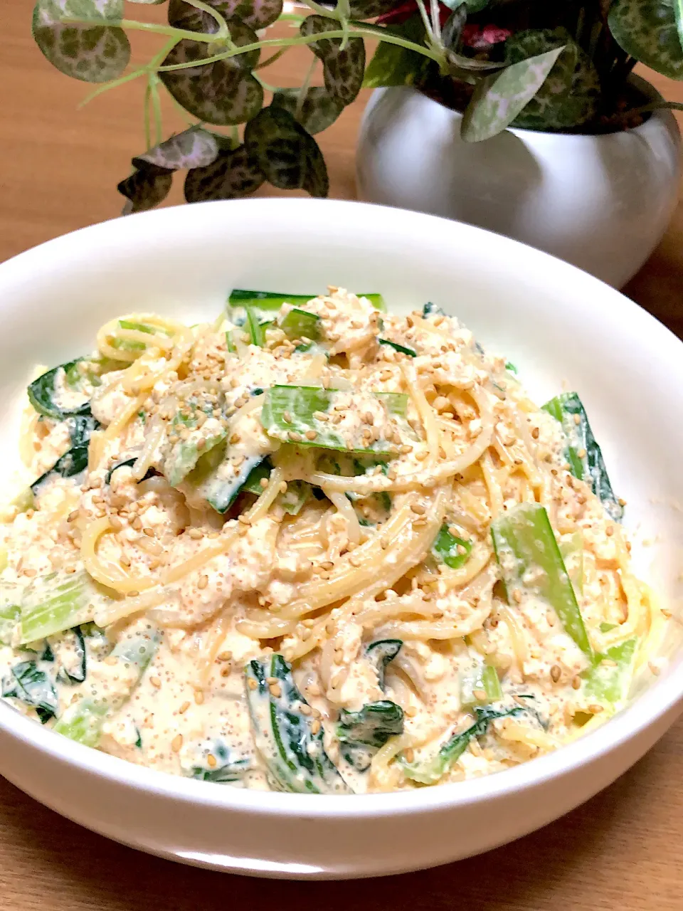 がぁがさんの料理 豆腐＊たらこdeトロ旨パスタ|かよさん