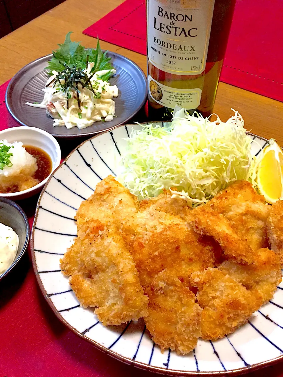 チキンカツ〜🍀大根とツナの柚子胡椒マヨサラダ🍀|おかちさん