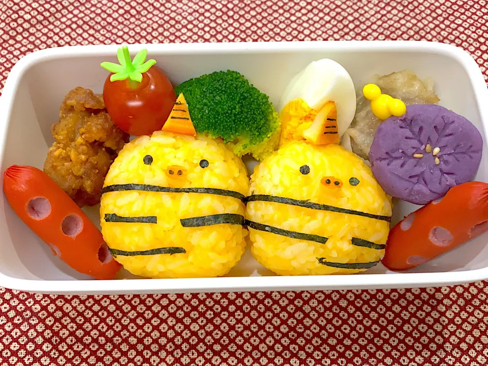 Snapdishの料理写真:キイロイトリの鬼さんお弁当|Yukiさん