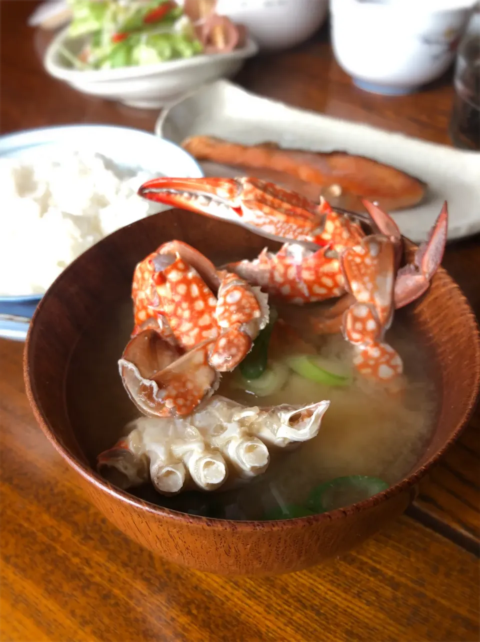 Snapdishの料理写真:2/2の朝食　蟹の味噌汁|yoneさん