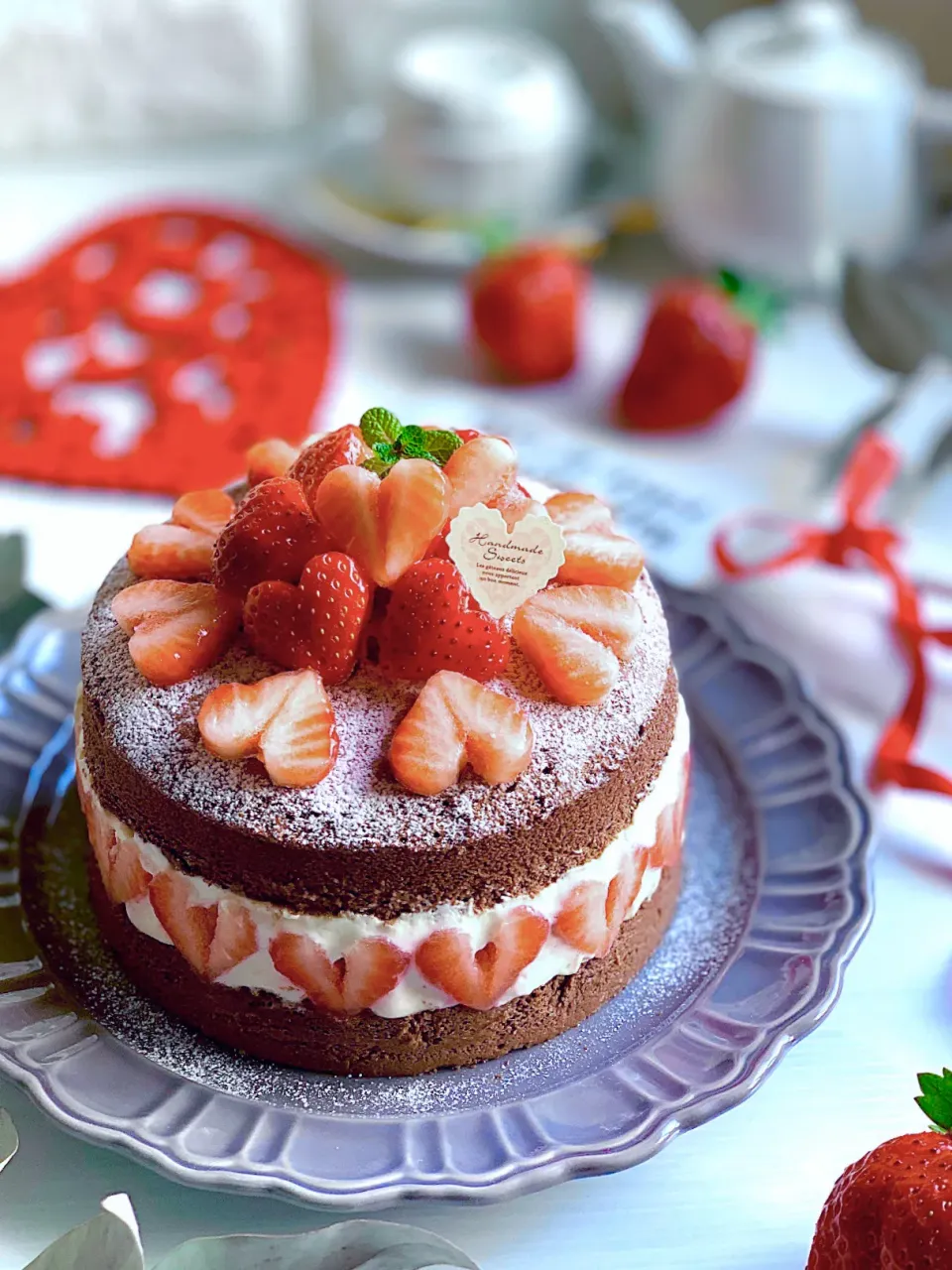 ふわシュワ「大人のチョコスフレチーズ」のいちごサンド🍓🍫🧀|lily_lily821さん