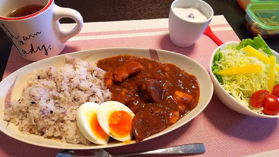 紫いもとチキンのカレー|ひとみさん