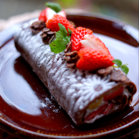 初めてのロールケーキ🍓