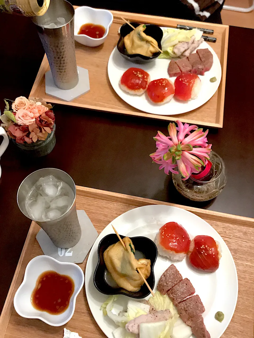 Snapdishの料理写真:#節分#手毬ずし#お肉#餅巾着|rinmikaさん