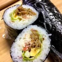 ずわいがにのカニマヨ入り恵方巻き
 #あるもので #節約料理 #節分