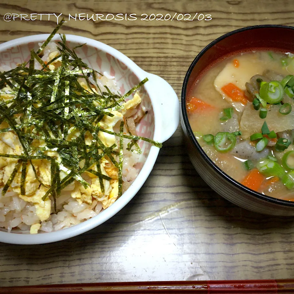 2020/02/03 晩御飯。|くろずきんさん