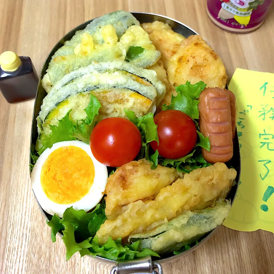 高校最後のお弁当　天ぷら|チャコさん