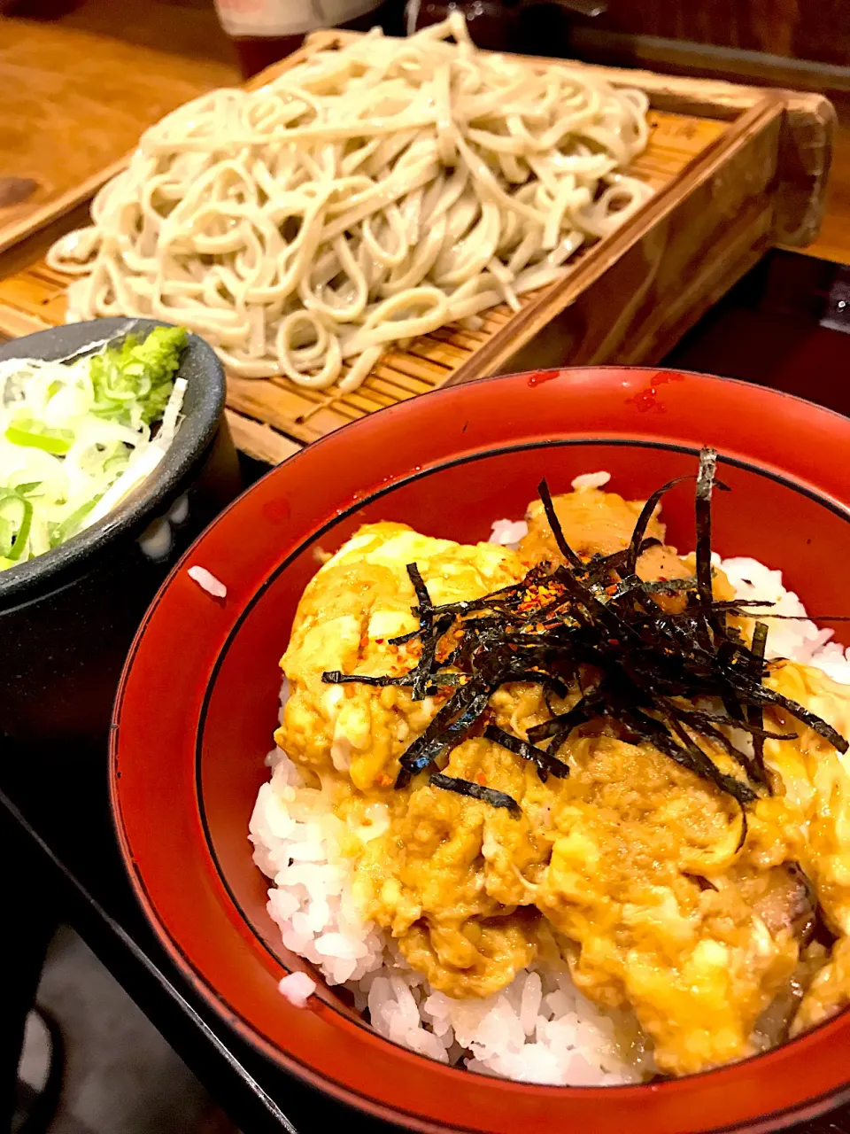 Snapdishの料理写真:親子丼ともりそば！|Tomyさん