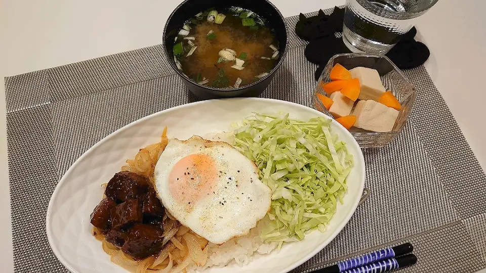 Snapdishの料理写真:旦那さんのおそーい晩ご飯|ねこさんさん