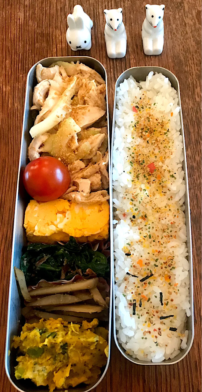 ランチ #お弁当記録  #サーモス  #お弁当  #棒棒鶏風  #旬を頂きます  #かぼちゃサラダ|小松菜さん