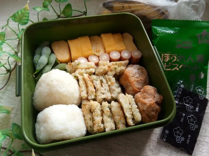 Snapdishの料理写真:✽手掴み食べ意識✽親子のお弁当✽|＊抹茶＊さん