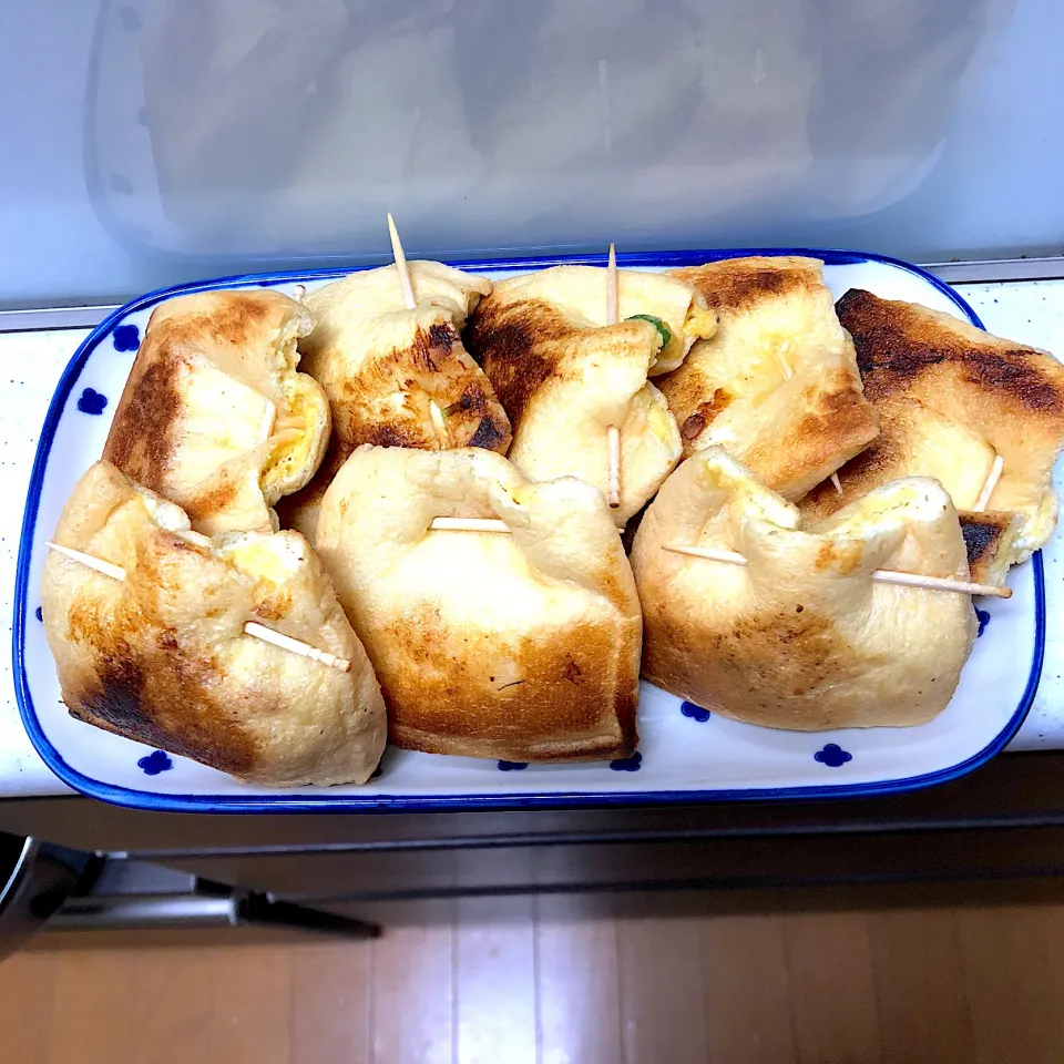 Snapdishの料理写真:油揚げの納豆チーズ焼き|ラブリー心愛さん