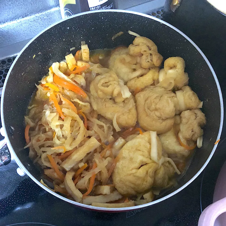 餅巾着と切り干し大根の煮物|ラブリー心愛さん