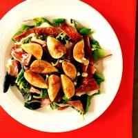 Salad with figs and smoked duckbreast|Fleischmeisterさん