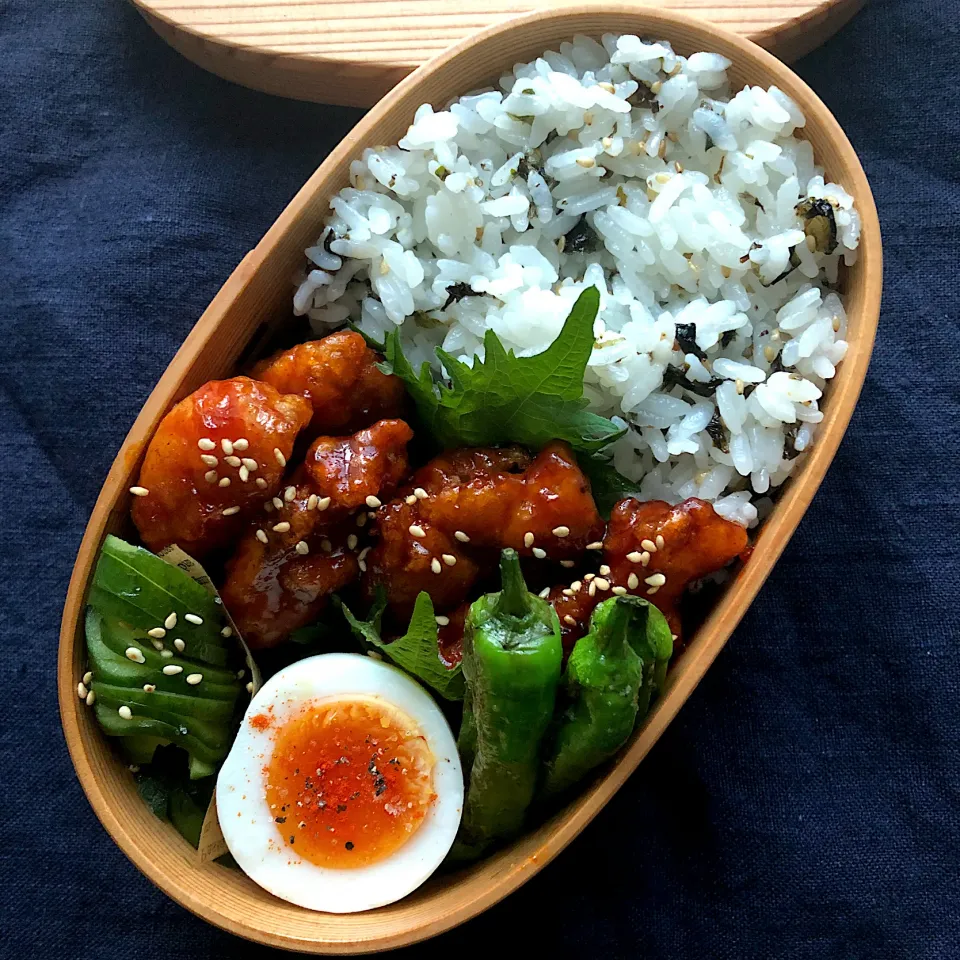 ヤンニョムチキン弁当|あここさん