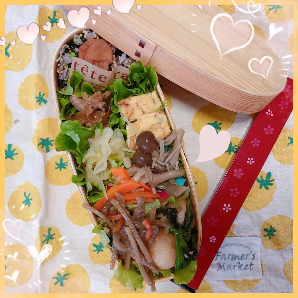 Snapdishの料理写真:２／６ ｔｈｒ 豚の生姜焼き弁当🍴|rinaronarさん