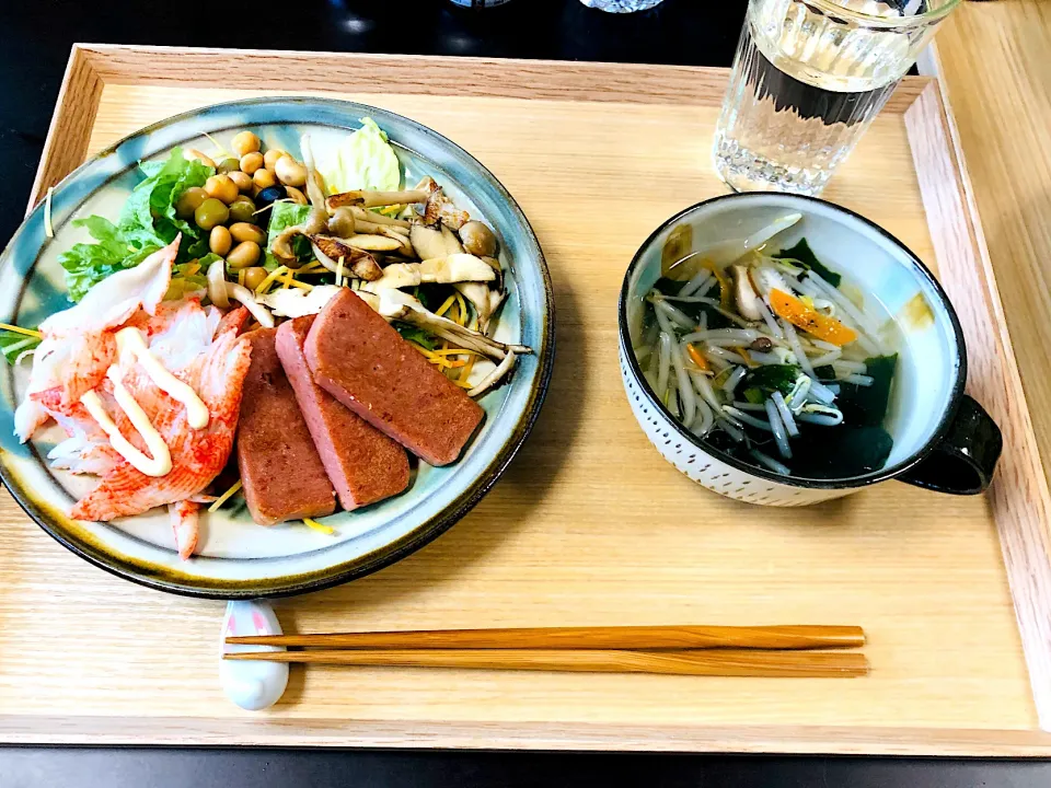 Snapdishの料理写真:節約野菜朝ごはん|moricreampannaさん